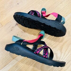 CUSTOM Chaco Sandals with Black Base and Pink Straps